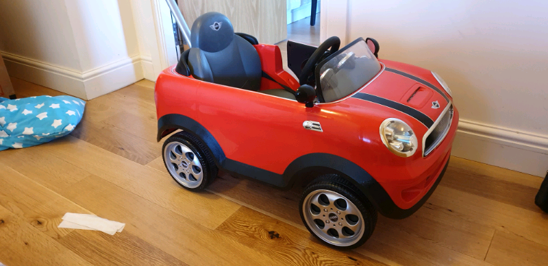 mini cooper push buggy red